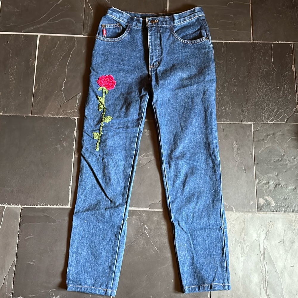 Cobra Jeans, Rose Embroidery, Size 27